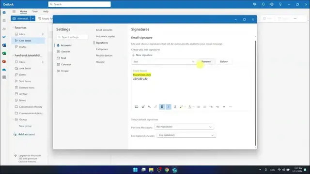 'Video thumbnail for How To Add Signature In Outlook Web Version'