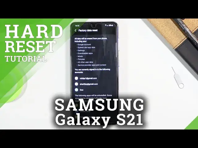 'Video thumbnail for Samsung Galaxy S21 Factory Reset - Restore Defaults on Galaxy S21 Phone Using Device Settings'