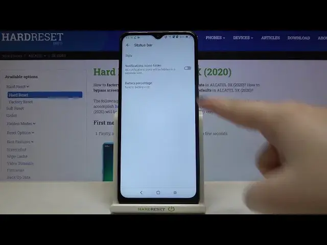 Video thumbnail for How to Enable Battery Percentage – Current Battery Level in ALCATEL 3X 2020