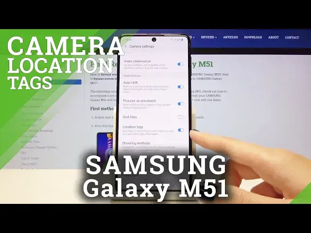 'Video thumbnail for How to Enable/Disable Camera Location Tags in SAMSUNG Galaxy M51 – Set Geolocation'