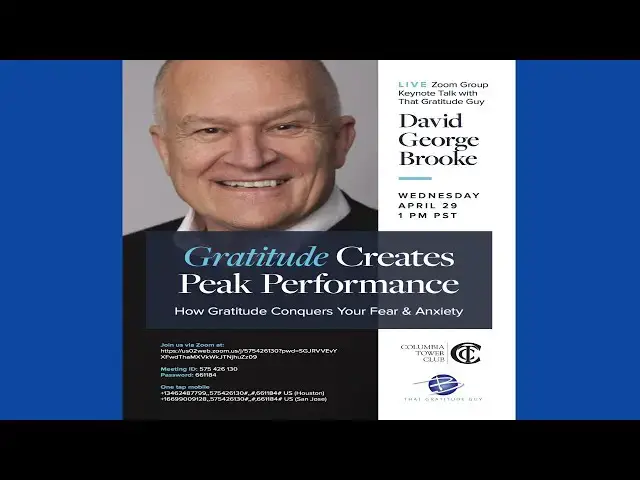 Video thumbnail for Virtual Keynote:  Gratitude Creates Peak Performance - CTC 4-29-2020