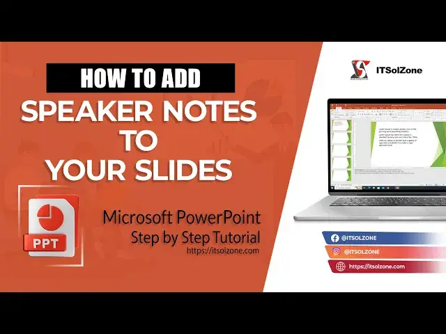 'Video thumbnail for How to Add Speaker Note to Your Slides in Microsoft PowerPoint | Step By Step | Tutorial | ITSolZone'