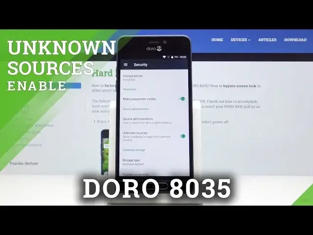 'Video thumbnail for How to Allow Unknown Sources in DORO 8035 – Unlimited Downloading'