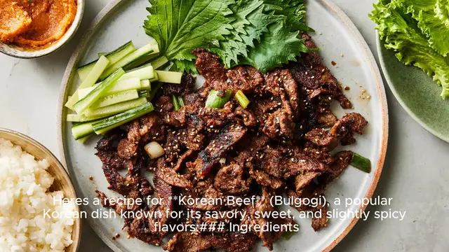 Video thumbnail for korean beef recipe