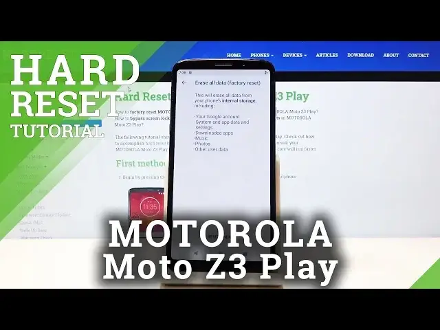 'Video thumbnail for How to Hard Reset MOTOROLA Moto Z3 Play – Reset System'