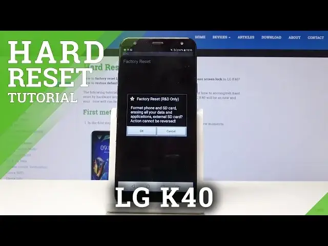 Video thumbnail for HARD RESET LG K40 - Factory Reset by Secret Code