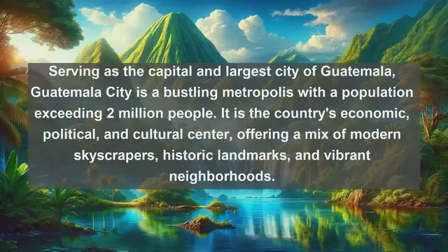 Video thumbnail for Explore Guatemala's Top 10 Largest Cities!
