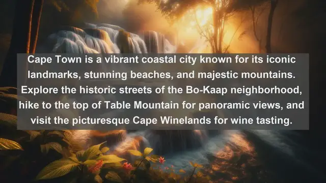 Video thumbnail for Explore the Splendor of South Africa: Top 10 Most Beautiful Cities to Visit