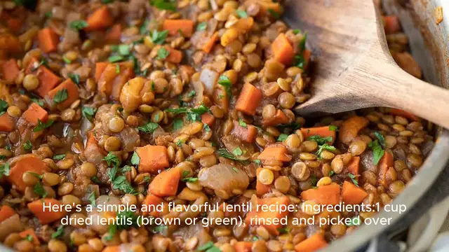 Video thumbnail for Lentils recipe