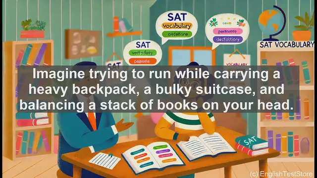 Video thumbnail for 5000 Must Know SAT Vocabulary - What Does 'Encumber' Mean? Understanding a Weighty Word