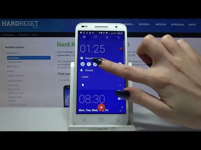 Video thumbnail for How to Set Up Alarm Clock on ALCATEL U5 HD – Alarm Clock Settings