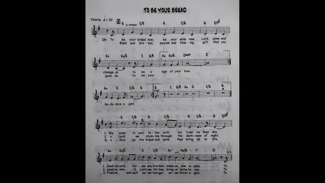Video thumbnail for To Be Your Bread - Catholic Mass Song Sheet Music