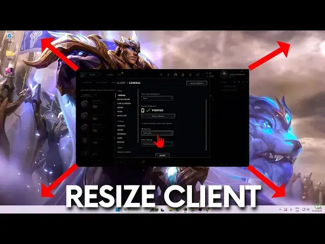 'Video thumbnail for How to Change Size of League of Legends Client - Resize LOL Client'