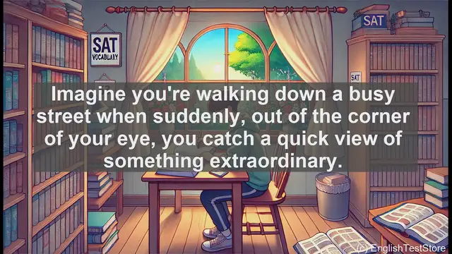 Video thumbnail for 5000 Must Know SAT Vocabulary - Understanding 'Glimpse': A Quick Look at This Versatile Word