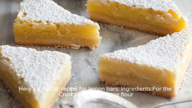 Video thumbnail for Lemon bars recipe