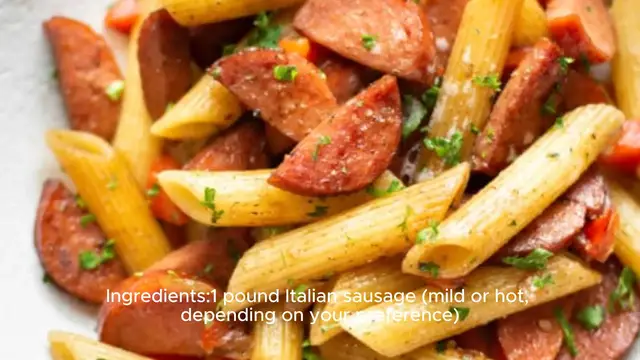 Video thumbnail for Balsamic Mushroom and Sausage Pasta recipe