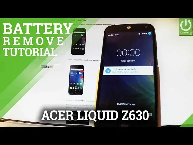'Video thumbnail for How to Remove Batterry in ACER Liquid Z630 - Force Restart / Reset'