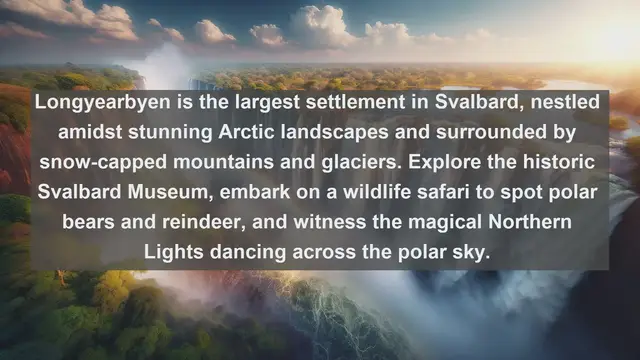 Video thumbnail for Exploring Arctic Beauty: Top 10 Stunning Cities in Svalbard and Jan Mayen