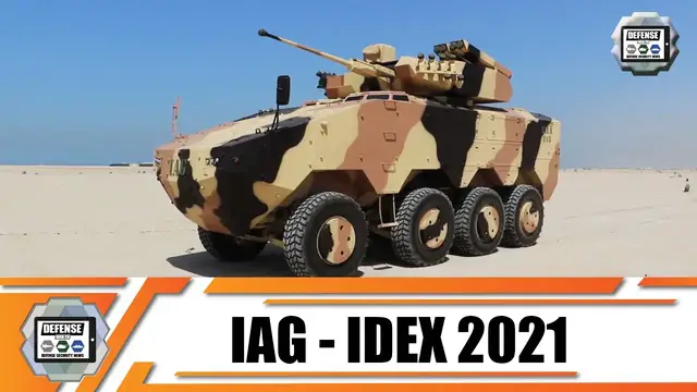 'Video thumbnail for IDEX 2021 IAG unveils new Rila 8x8 Infantry Fighting Vehicle Rila Xtreme MRAP anti-riot water cannon'