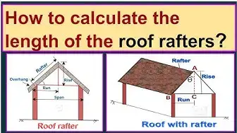 Video thumbnail for How to calculate the length of the roof rafters?/ Roof slope calculation.