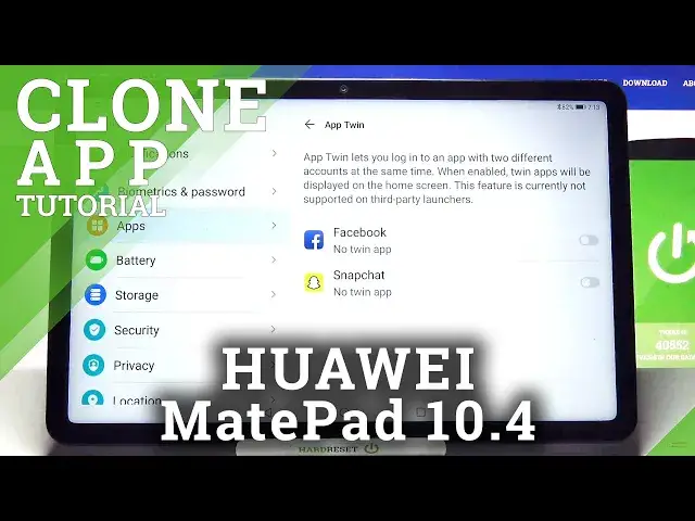 'Video thumbnail for How to Clone Apps in HUAWEI MatePad 10.4 – Duplicate Apps'