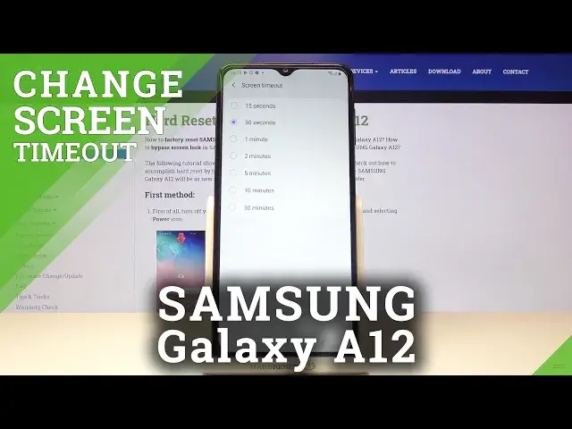 'Video thumbnail for How to Activate Screen Timeout in SAMSUNG Galaxy A12 – Display Settings'