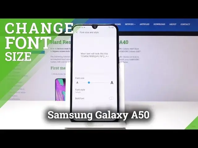 'Video thumbnail for How to Change Font Size in Samsung Galaxy A50 - Update Display Style'