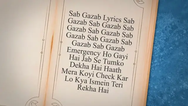 Video thumbnail for Sab Gazab Lyrics - Badshah