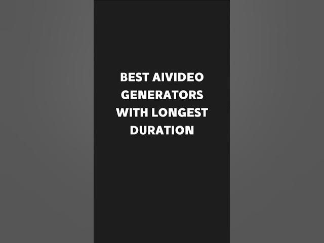 Video thumbnail for Best video generators for longer duration
