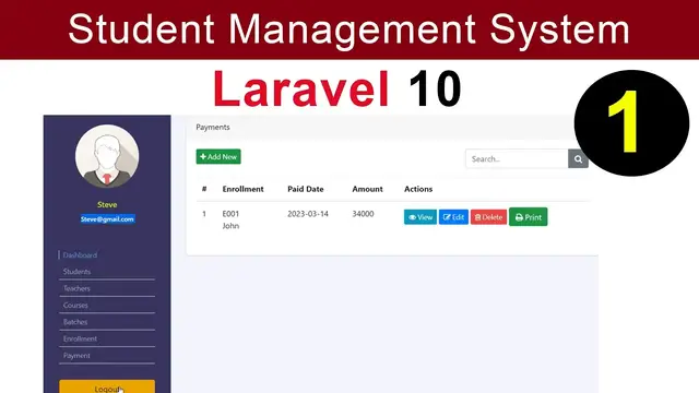 Video thumbnail for Student Management Project using Laravel 10
