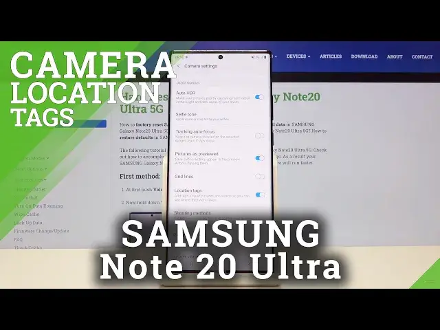 'Video thumbnail for How to Turn On / Off Camera Location Tags in SAMSUNG Galaxy Note 20 Ultra - Geolocation Set Up'