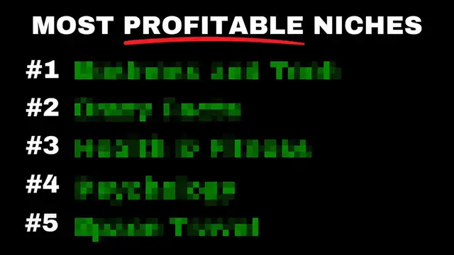 Video thumbnail for The 5 Most PROFITABLE Niches in 2024 ($8000 per month)