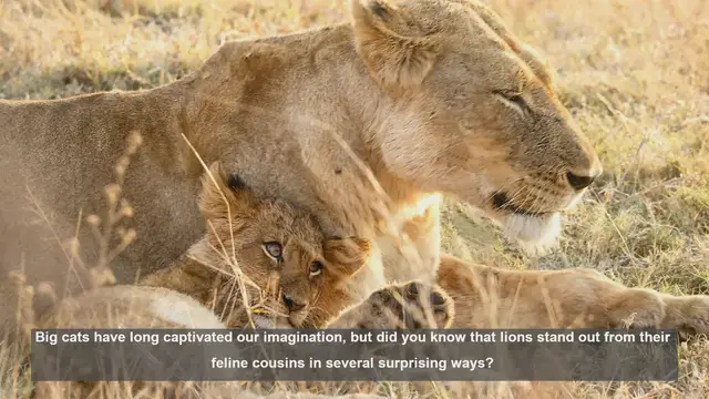 Video thumbnail for 10 Surprising Differences Between Lions and Other Big Cats