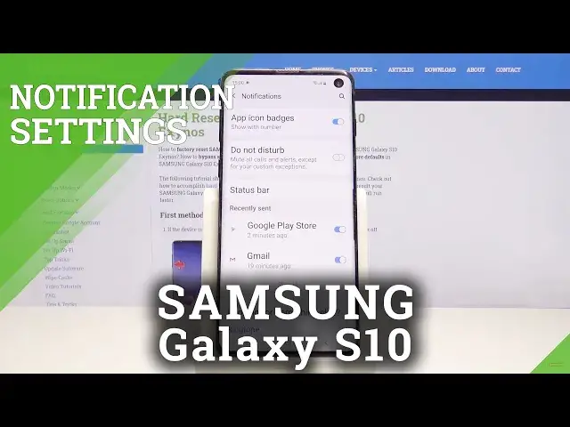 'Video thumbnail for How to Find Notification Settings in Samsung Galaxy S10 – Turn On / Off Notifications from an App'