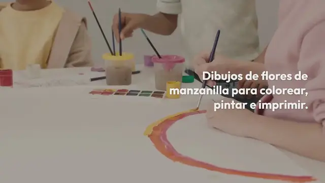 Video thumbnail for Flores de manzanilla para colorear