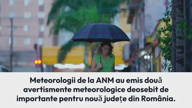 Video thumbnail for Alertă ANM: Cod Portocaliu și galben de vijelii în 9 județe