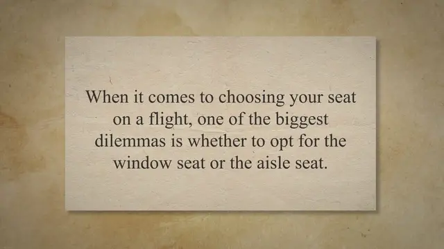 'Video thumbnail for Window or Aisle Seat With Baby: Decoding the Dilemma and Choosing the Perfect Spot for a Smooth Flight'