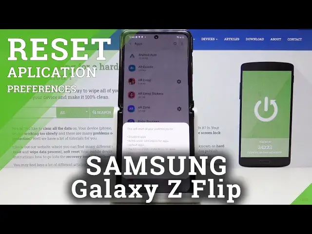 'Video thumbnail for How to Restore App Default Preferences in Samsung Galaxy Z Flip - Reset App Settings'