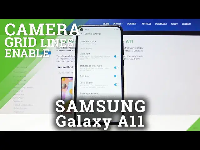 Video thumbnail for Samsung Galaxy A11 - How to Switch On / Off Camera Grid Lines
