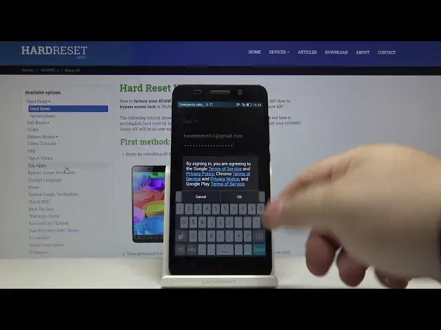 Video thumbnail for How to Add / Remove Google Account in Huawei Honor 4X – Google Account Settings