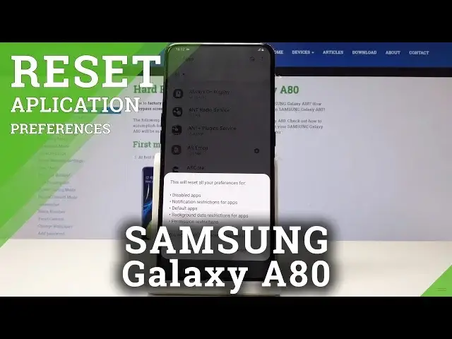 'Video thumbnail for How to Reset App Preferences in SAMSUNG Galaxy A80 - Restore App Preferences'