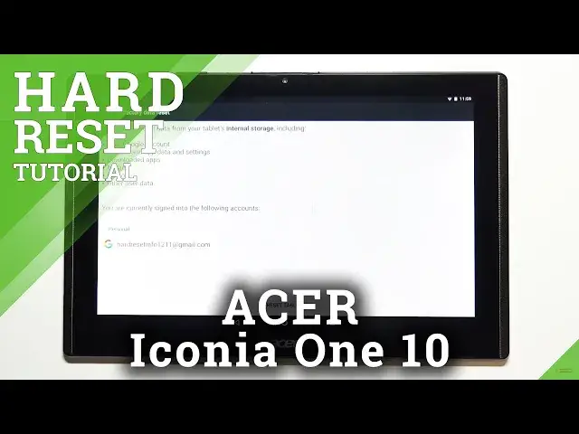 'Video thumbnail for How to Factory Reset ACER Iconia One 10 – Delete All Personal Data & Customized Settings'