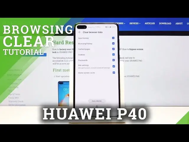 'Video thumbnail for How to Clear Browsing Data in HUAWEI P40 – Delete Browsing History'