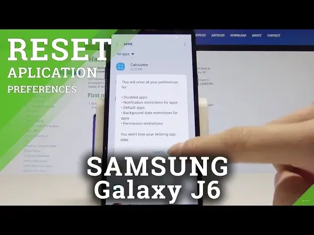 'Video thumbnail for How to Reset App Preferences in SAMSUNG Galaxy J6 - Restore Default App Setup'