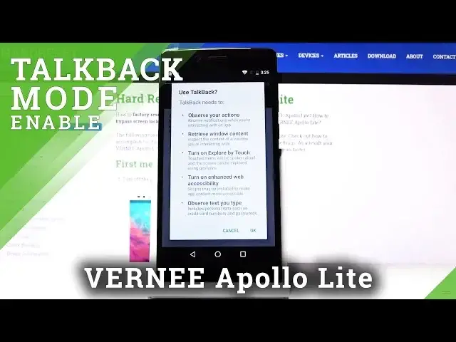 'Video thumbnail for TALKBACK in Vernee Apollo Lite – How to Activate Voice Assistant'