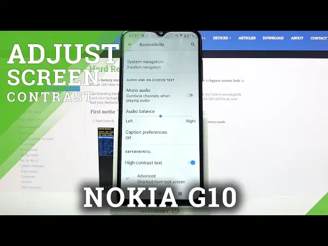 'Video thumbnail for How to Activate High Contrast Text on NOKIA G10 - Turn On High Contrast Text'