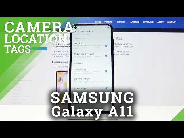 Video thumbnail for Samsung Galaxy A11 - How to Turn On / Off Camera Location Tags