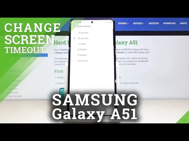 'Video thumbnail for How to Set Up Screen Time Out in Samsung Galaxy A51 – Change Sleep Time'