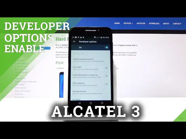 'Video thumbnail for How to Enable Developer Options in ALCATEL A3 - OEM Unlock / USB Debugging'