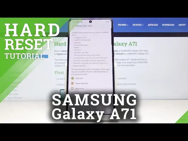 Video thumbnail for How to Hard Reset SAMSUNG Galaxy A71 – Remove Data / Restore Settings